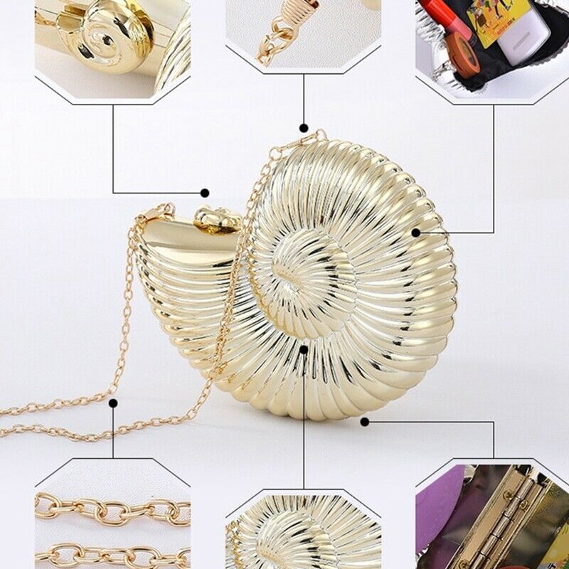 Fashion Evening Clutch Women Chain Sling Shell Bags Party Wedding Crossbody D2U7