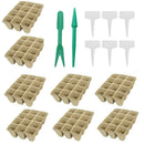 Home Peat Pots 12 Holes Biodegradable Flowers Garden Tool Seed Starter Tray Set