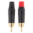 2x RCA Male Jack Socket Straight Adapter Speaker