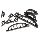 10Pcs Cable Cord Wire Line Organizer Plastic Clips Ties Fixer Holder Black A