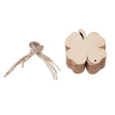 10pcs Four-leaf Clovers Wood Ornament DIY Craft Home Party Hanging Decor