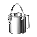 Outdoor Camping Kettle Stainless Steel Cooking Kettle 1.2L Lightweight Comp L2M2