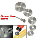 6pc Mini HSS Saw Blade Discs Hish Speed Steel Mandrel Set for Rotary To MAP