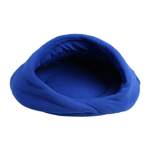 Warm Fleece Pet Sleeping Bag Nest Soft Kennel Cats Dog Bed House (Blue XS) A#S