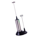 Double Spring Whisk Electric Milk Frother Mixer Hand Milk Foamer with Stand