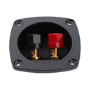 DIY 2-Way Home Car Speaker Stereo Screw Cup Connectors Subwoofer Plugs,Black ( #
