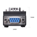 DB9 9Pin Serial Port Female to Male Connector 90 Degree Right Angle Adapter
