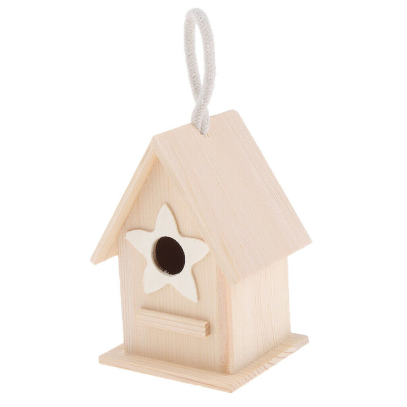 Wooden Little Birds Wood Nesting House Nest Home Pet Supply Accessories