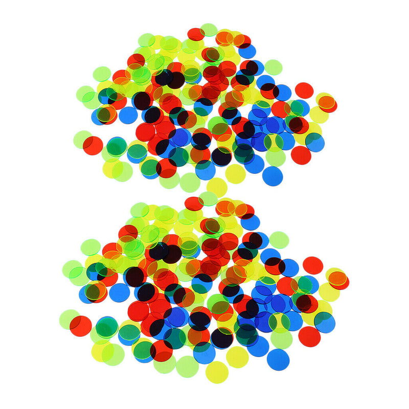 200 Pieces Professional Bingo Game. Transparent Color Counter,