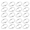 100Pcs Nickel-Plated Loose Leaf Binder Rings Photo Paper Organization 1" Dia