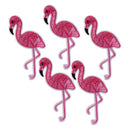 10PCS Flamingo Patch Embroidered Sew Iron On Bag Fabric Applique DIY Craft J LJ