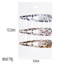 3 Pieces Fashionable Leopard Pattern Snap Hair Barrettes  Teens Hairpin Styling