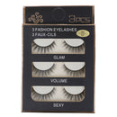 3 Pairs New Handmade Cross False Eyelashes Beauty Makeup Thick Voluminous MSEAU