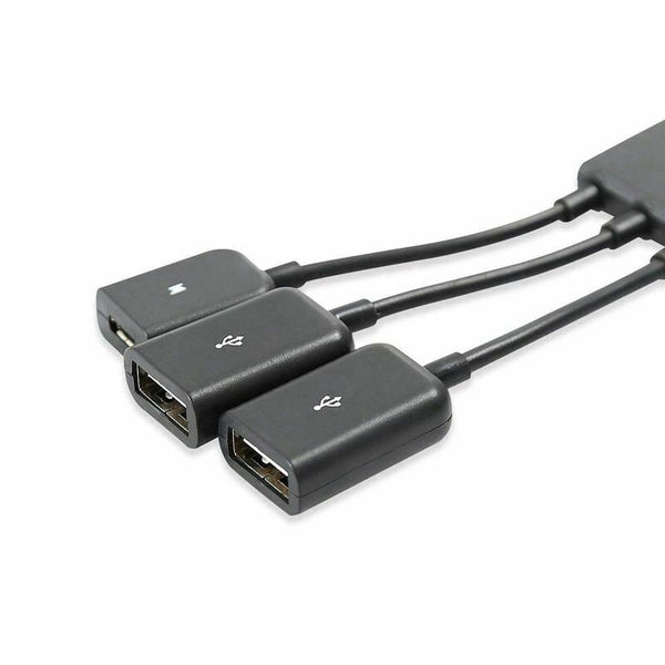 USB 3.1 Type C Male to 2 Dual USB A 2.0 Female + Micro-USB Female 3 in 1 OT G6I5