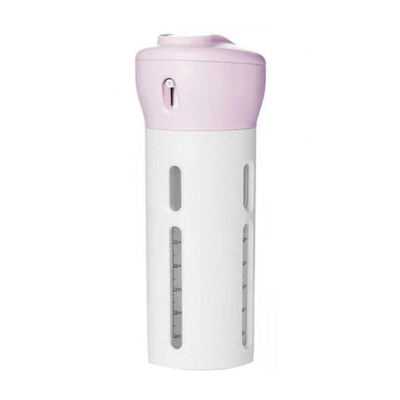 5pcs/set 4 In 1 Lotion Dispenser Bottle Set Travel Emulsion Bottle (Pink)