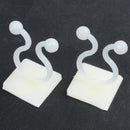 66 Pcs White Nylon Self-Adhesive Twist Locks Holder Cable Tie Clips