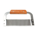 Hardwood Handle Crinkle Wax Vegetable Soap Cutter Wavy Slicer Stainless Ste