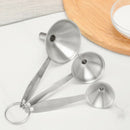 Funnel Small Medium Large Variety Liquid Kitchen Set 3Pcs Stainless Newest Use