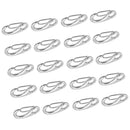 20Pc Stainless Steel Keychain Carabiner Clip Snap Hook Spring Buckle Outdoor