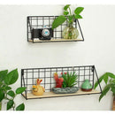 Wooden Iron Storage Holders Home Storage Shelf Wall Hanging Storage Box Flo