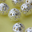 Lot 200pcs Sier Plated Filigree Spacer Beads Jewelry Making Craft DIY Supplies