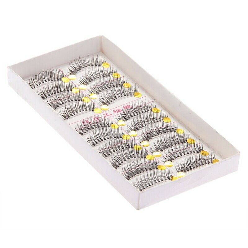 10 Pairs Makeup Handmade Natural Long False Eyelashes Eye Lashes 1.2cm E2U3