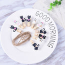10X Cute Cat Wooden Clips With Hemp Rope Mini Paper Clip For Students Diy To ME