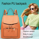Leather Women Casual School Bags Shoulder Handbag Travel Backpacks (Yellow)