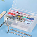 Plastic Transparent Multifunctional Rectangular Storage Box Nail Art Tool Box