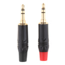 2Pieces 3.5mm 3Pole Male Repair Earphones Audio Solder Jack Plug Adapter