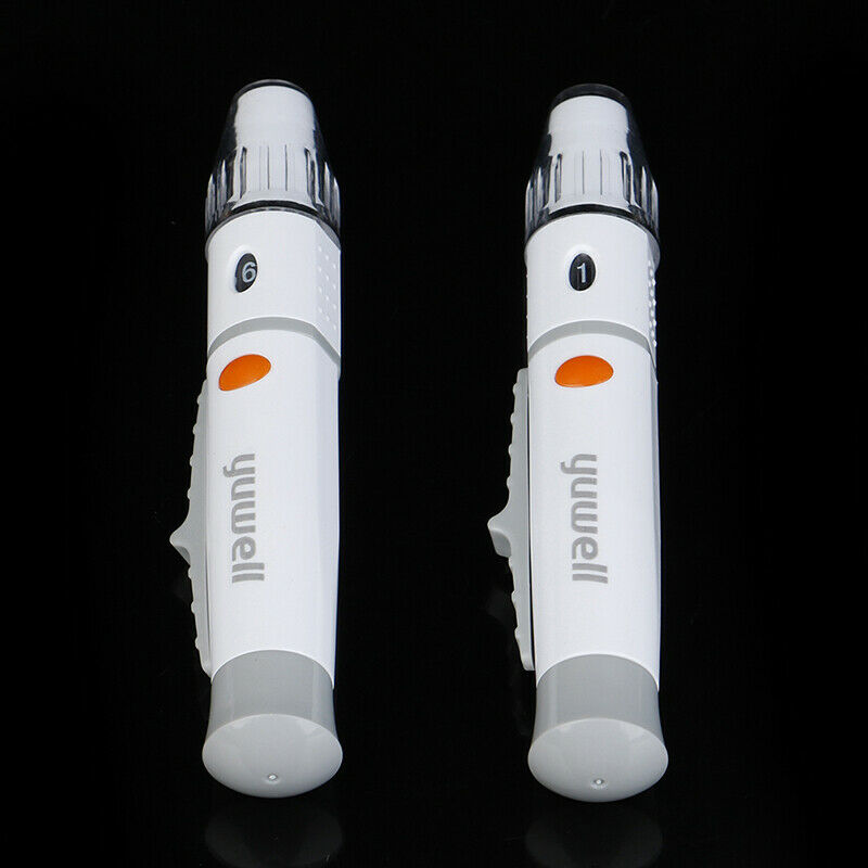 Lancet Pen Lancing Device for Diabetics Blood Collect 6 Adjustable DepthB Gw