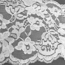 5Yds 15cm Stretch Soft Floral Lace Trim Decoration Sewing Dress Making White