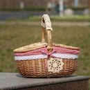 Hand Made Wicker Basket Wicker Camping Picnic Basket Shopping Storage Hampe Z8U6