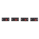 2-Way Stereo Speaker Plate Push Release Connector Terminal 4pcs