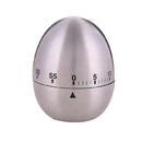 Mechanical Timer Kitchen Cooking 60 Minutes Alarm Stainless Steel Egg Design