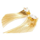 Tassel long Rhinestone Earrings Elegant Stud Women's Fashion Ear Drops Jewelry