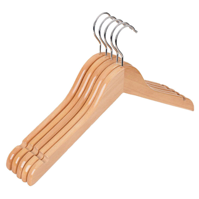 10pcs Children Wooden Coat Hangers Wardrobe Hanger Bar for kids Clothes 32cm