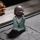 Little Buddha Monk Tea Pet Meditation Craft for Zen Garden Sand Decor