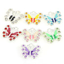 7PCS/Bag Enamel Animal Butterfly Pendant Charms Jewelry Findings DIY Necklace 3C