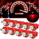 10x T5 B8.5D 5050 1SMD LED Dashboard Dash Gauge Interior Instrument Light Bulbs