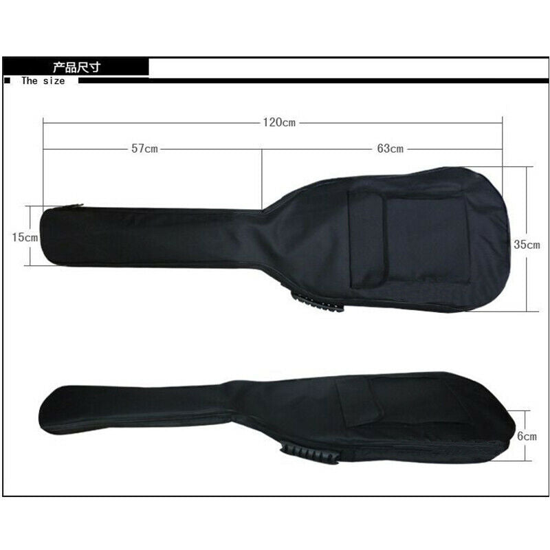 Double Straps Padded Electric Bass Guitar Gig Bag Soft Case Backpack New 2016