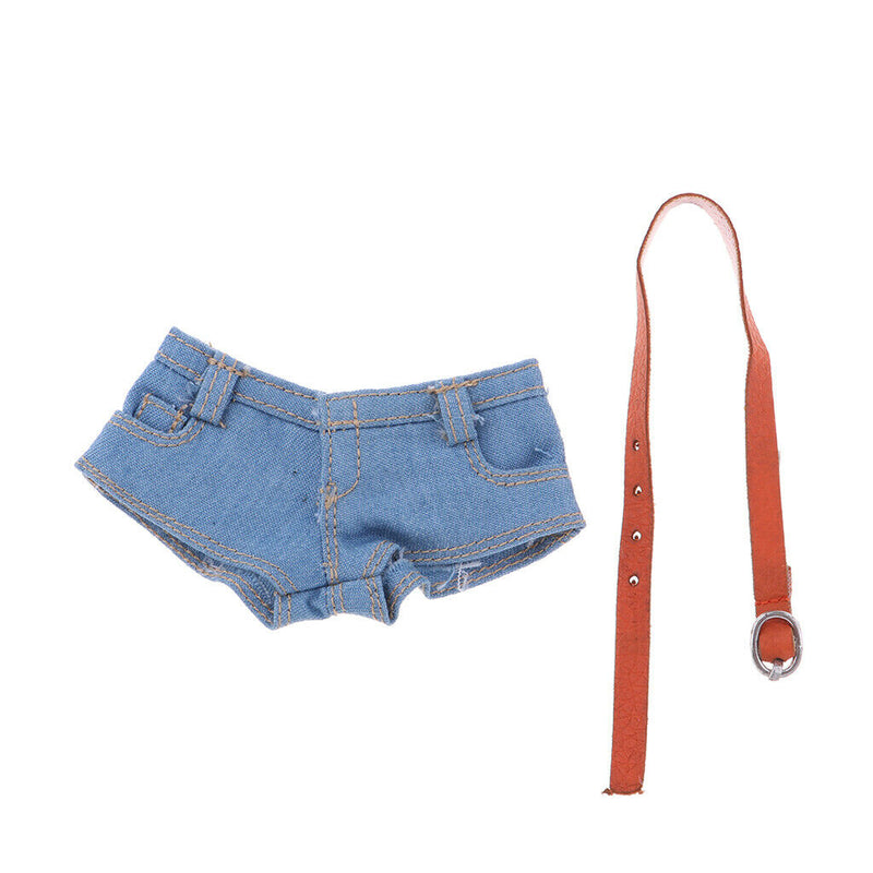 1/6 Scale Female Denim Shorts for 12inch   Kumik  Light-blue