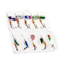 Pack Of 10 Metal Sequins Baits Artificial Lures &Organizer Box Saltwater