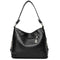 Women Bag Soft PU Leather Messenger Totes Handbags Shoulder Bags(Black)