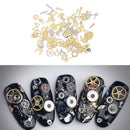 1X100pcs Metal Gear Stud Sheet Mixed Steampunk Nail Art Decoration ATA~