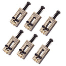 Set of 6 Copper Roller Bridge Tremolo Saddles for ST TL Style Guitar Parts