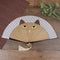 Summer Bamboo Folding Fan Hand Held Cartoon Cat Baking Varnish Fan Pocket Gif Kw