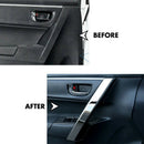 8Pcs Car Accessories Interior Armrest Trim Stainless Steel Door Handle Trim