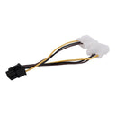 5X(A Dual 4-Pin Molex IDE to 6 Pin PCI-E Graphic Card Power Connector Cabl K1A2)