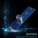 2PCS NGFF M.2 To USB 3.0 PCI-E Express Riser Card Adapter for BTC Mining